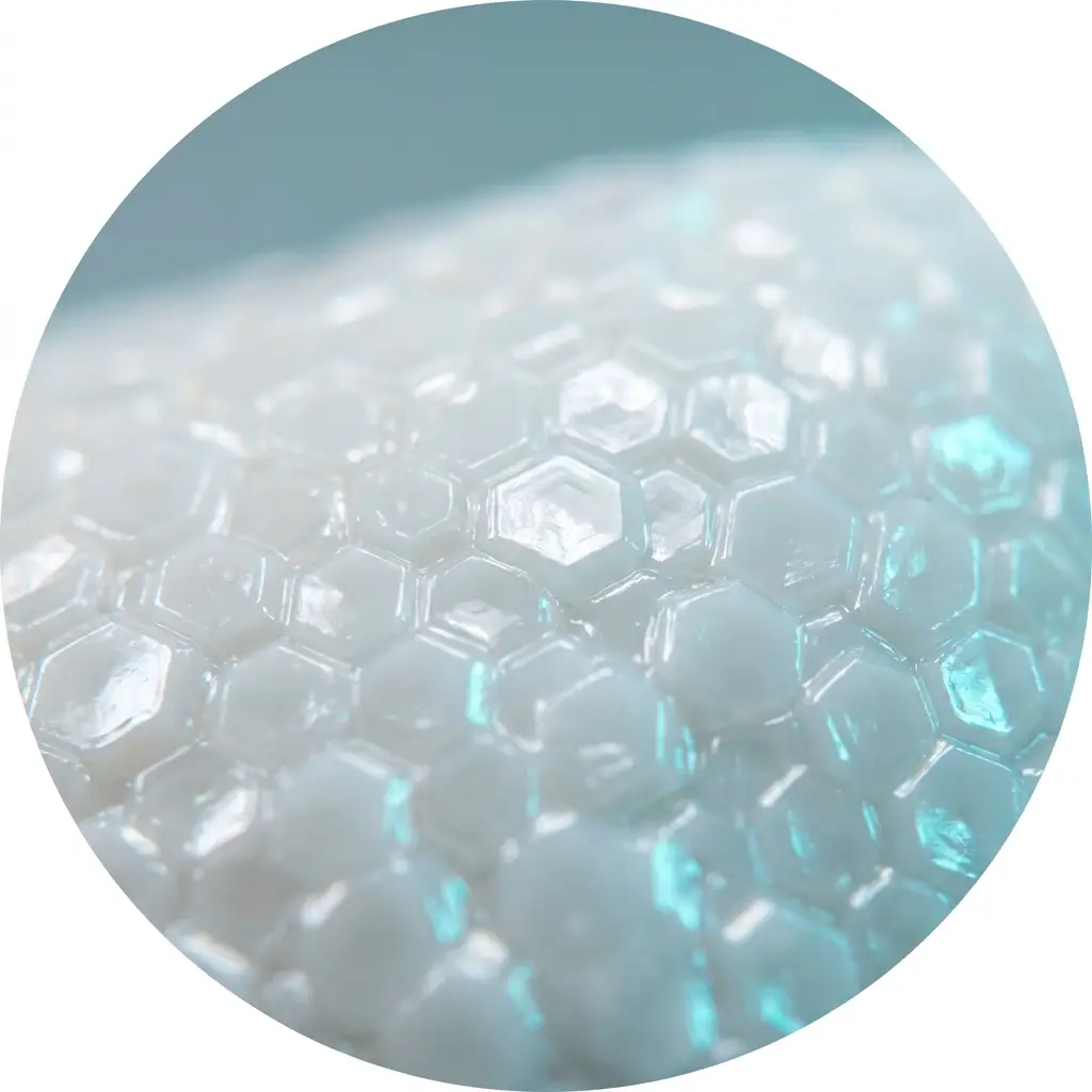 Close-up of tooth enamel mineral structure, the science behind CariSpray